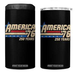 250th Anniversary USA 4 in 1 Can Cooler Tumbler America Retro 250 Years 1776 2026