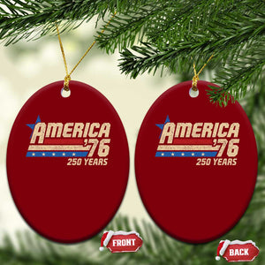 250th Anniversary USA Ceramic Ornament America Retro 250 Years 1776 2026