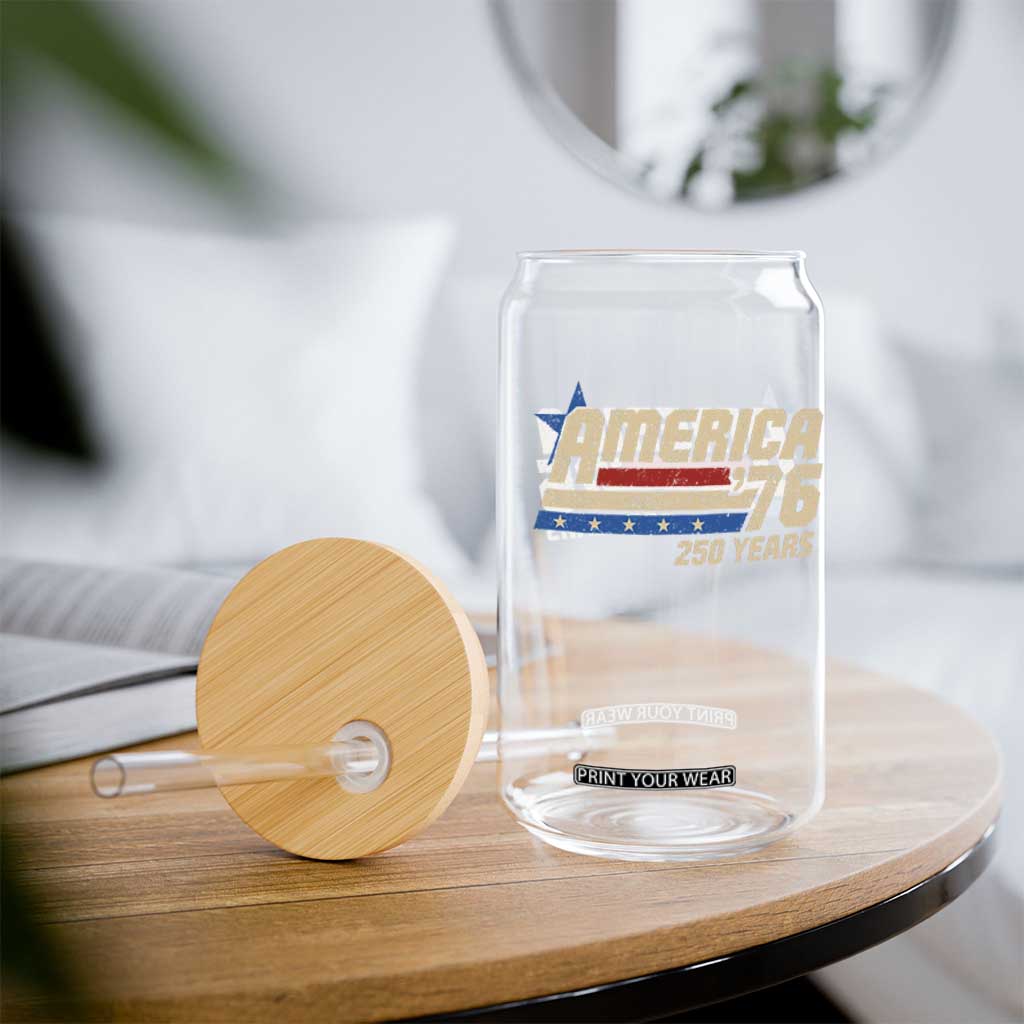250th Anniversary USA Glass Can America Retro 250 Years 1776 2026