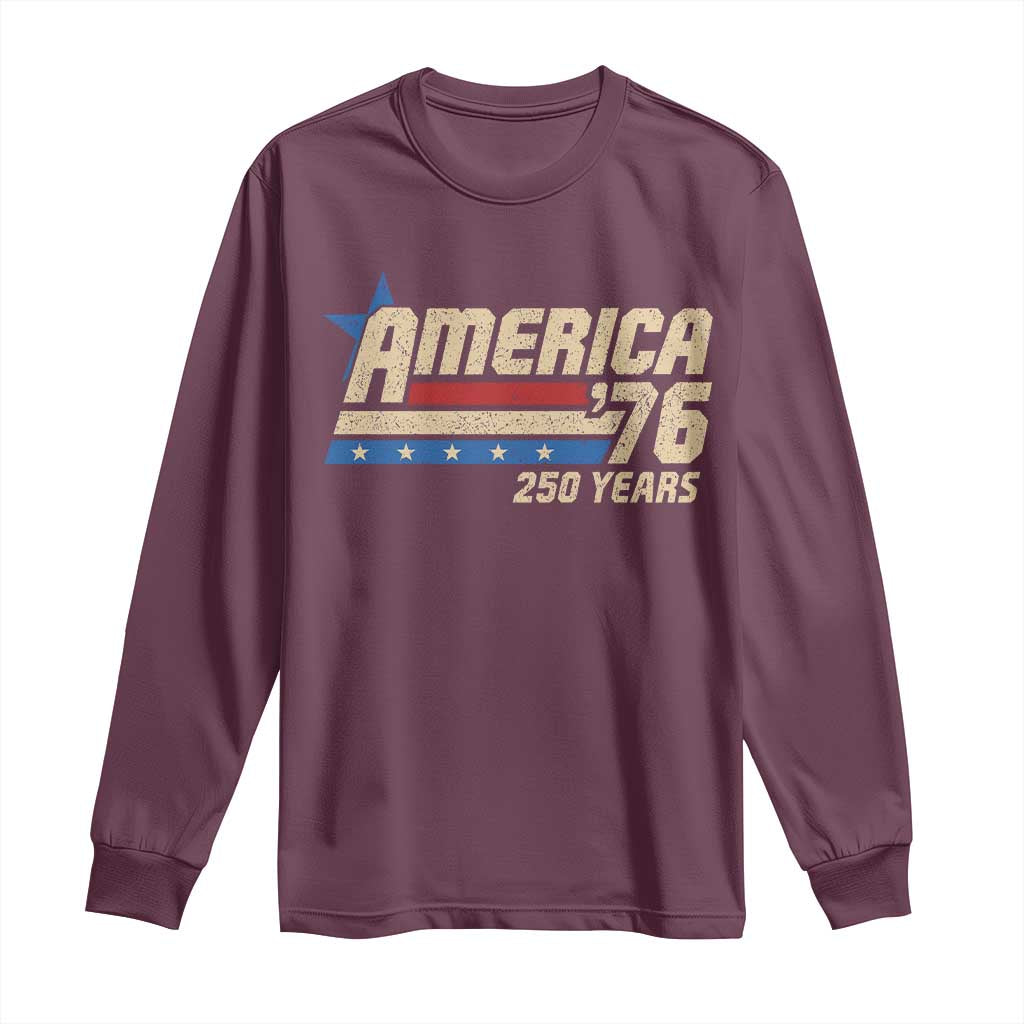 250th Anniversary USA Long Sleeve Shirt America Retro 250 Years 1776 2026