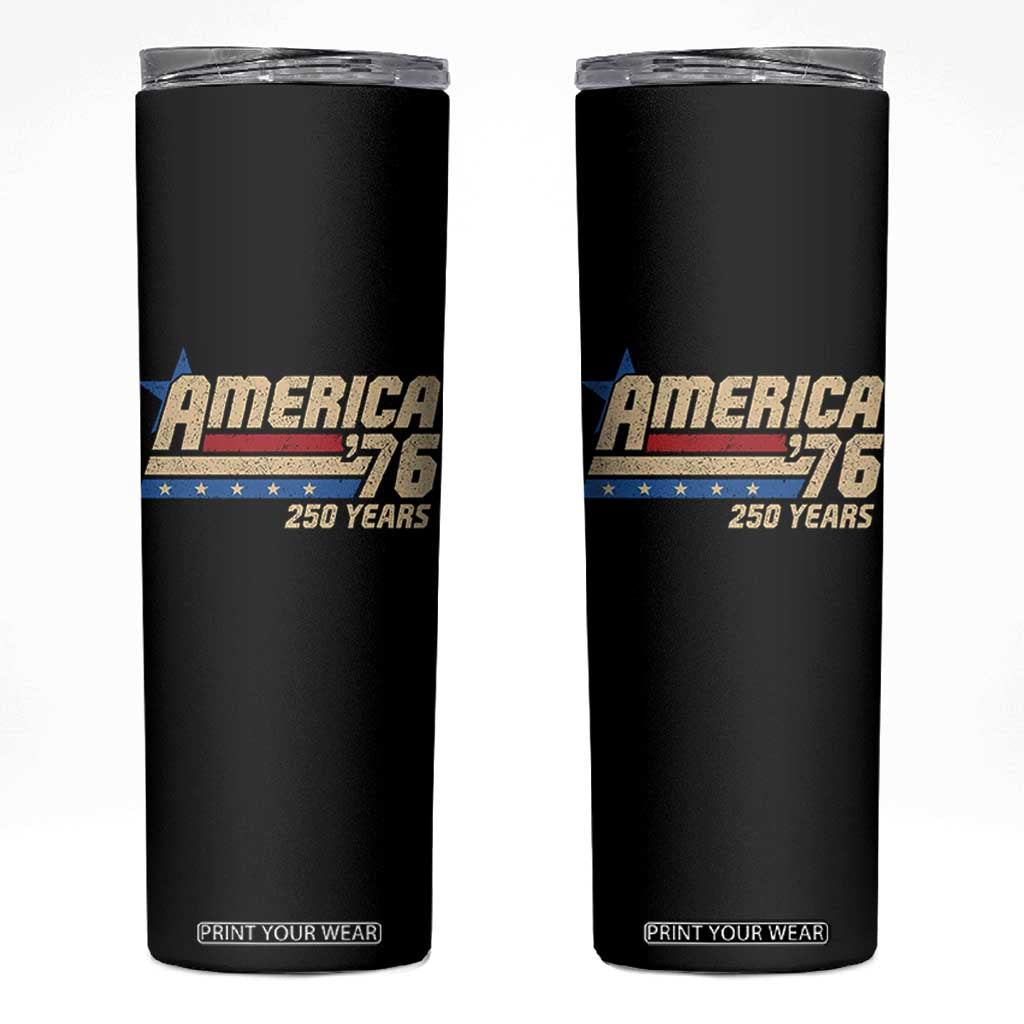 250th Anniversary USA Skinny Tumbler America Retro 250 Years 1776 2026