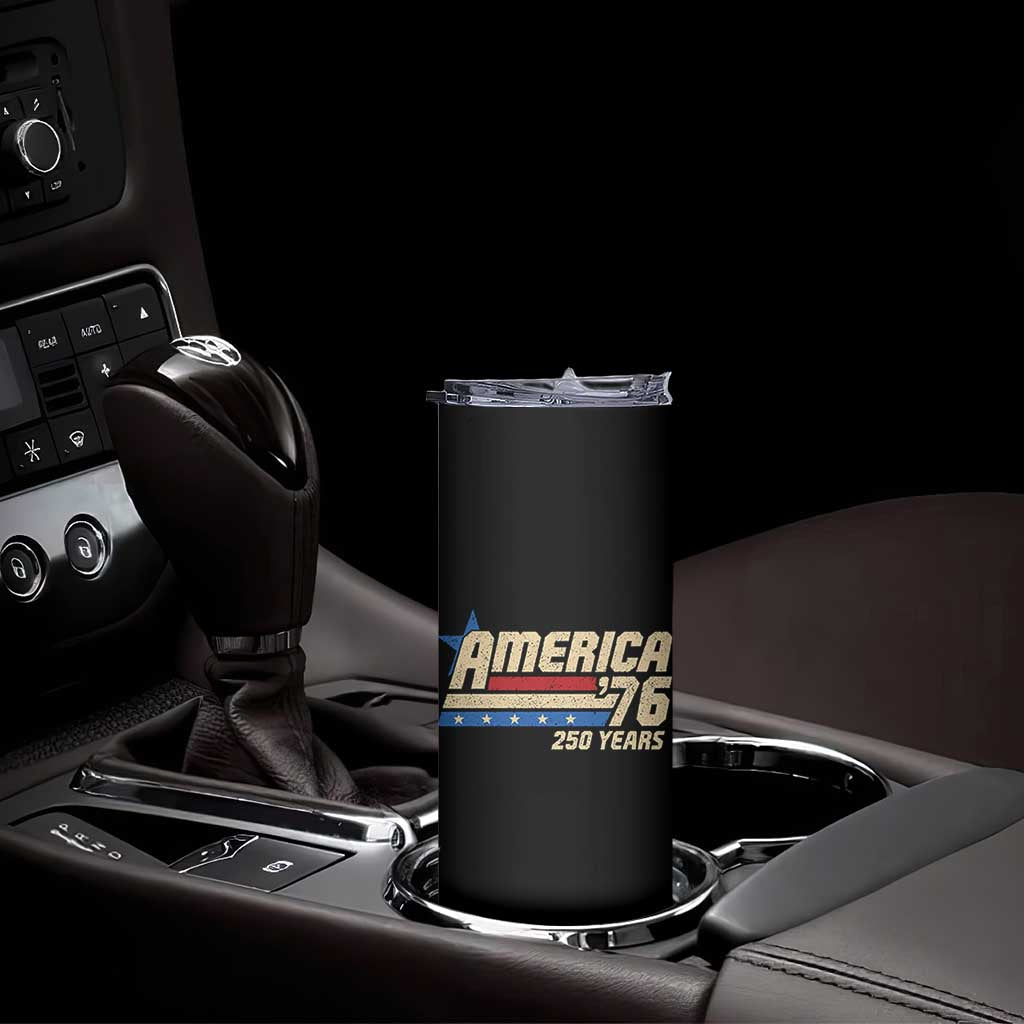 250th Anniversary USA Skinny Tumbler America Retro 250 Years 1776 2026