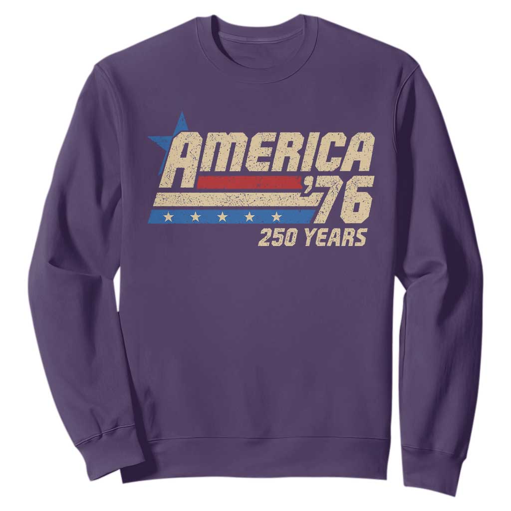 250th Anniversary USA Sweatshirt America Retro 250 Years 1776 2026