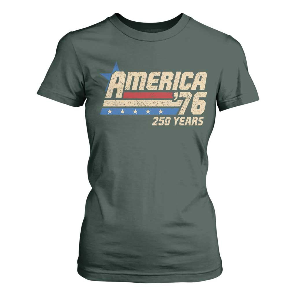 250th Anniversary USA T Shirt For Women America Retro 250 Years 1776 2026