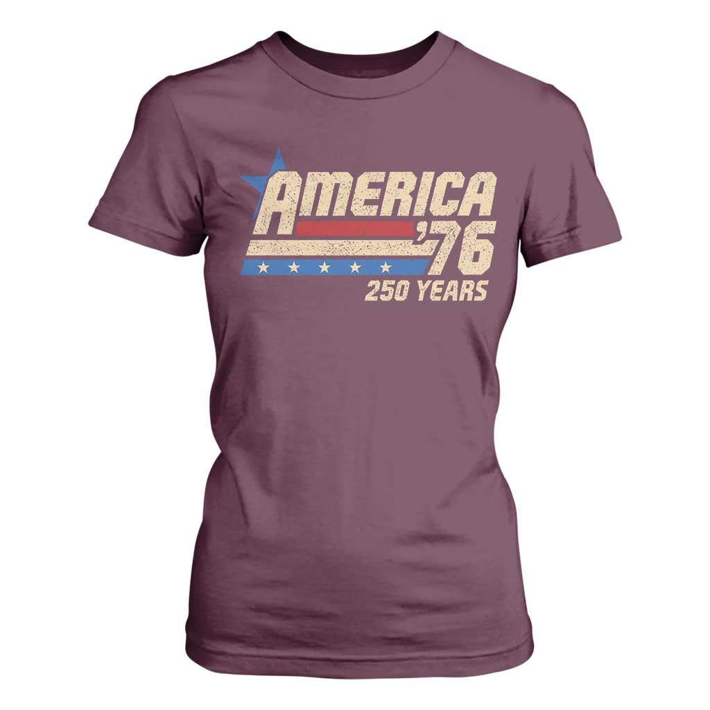 250th Anniversary USA T Shirt For Women America Retro 250 Years 1776 2026