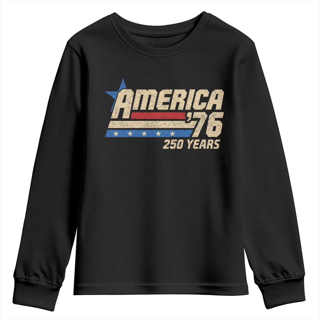 250th Anniversary USA Youth Sweatshirt America Retro 250 Years 1776 2026