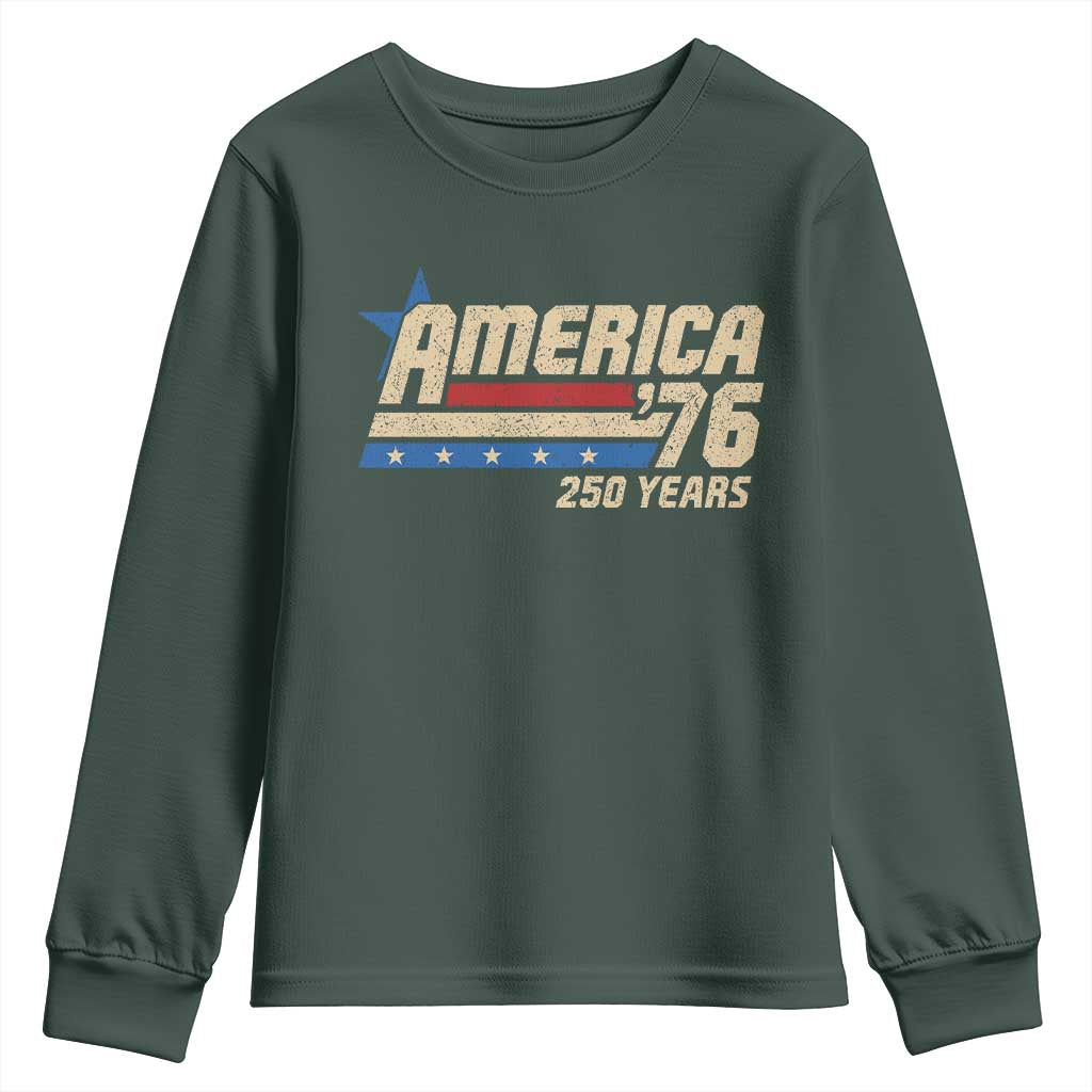250th Anniversary USA Youth Sweatshirt America Retro 250 Years 1776 2026