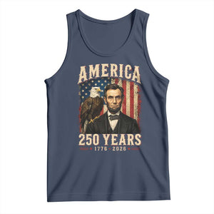 America 250 Years Abraham Lincoln Tank Top Retro Eagle 250th Anniversary USA Flag 1776 2026