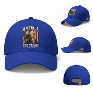 America 250 Years George Washington Baseball Cap Retro Eagle 250th Anniversary USA Flag 1776 2026