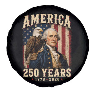 America 250 Years George Washington Spare Tire Cover Retro Eagle 250th Anniversary USA Flag 1776 2026