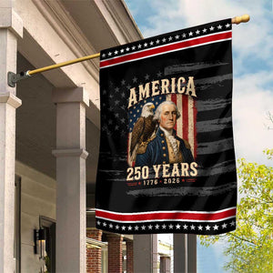 America 250 Years George Washington Patriotic Garden Flag Retro Eagle 250th Anniversary USA Flag 1776 2026