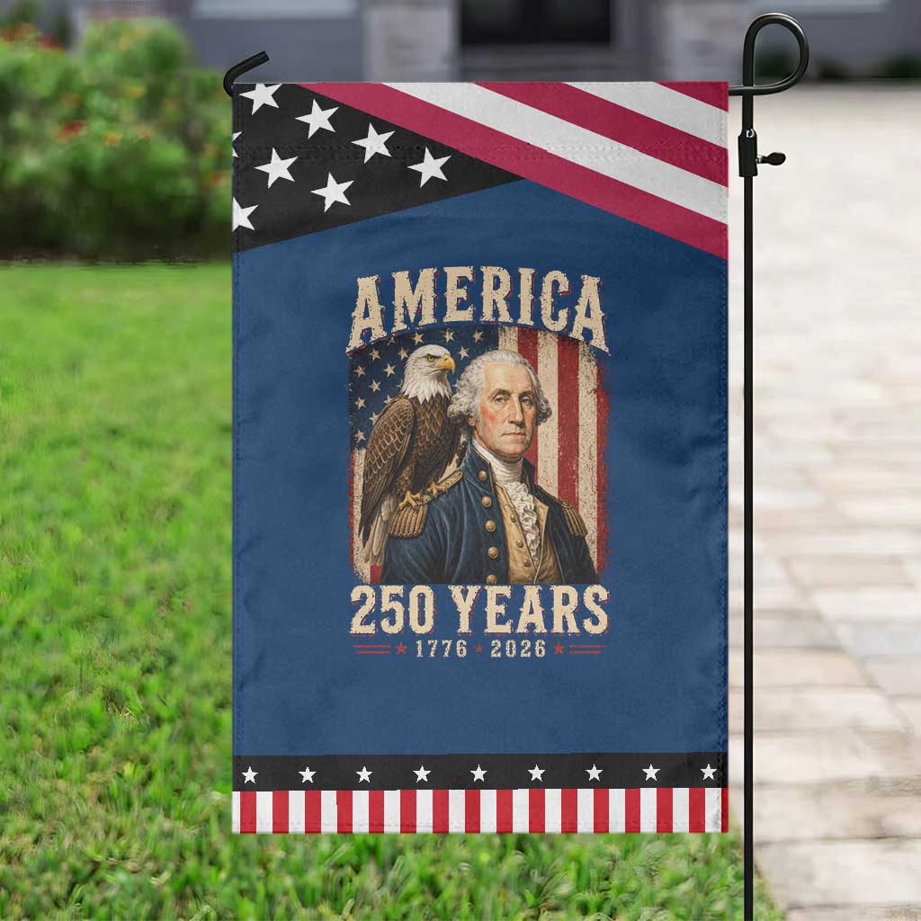 America 250 Years George Washington Patriotic Garden Flag Retro Eagle 250th Anniversary USA Flag 1776 2026