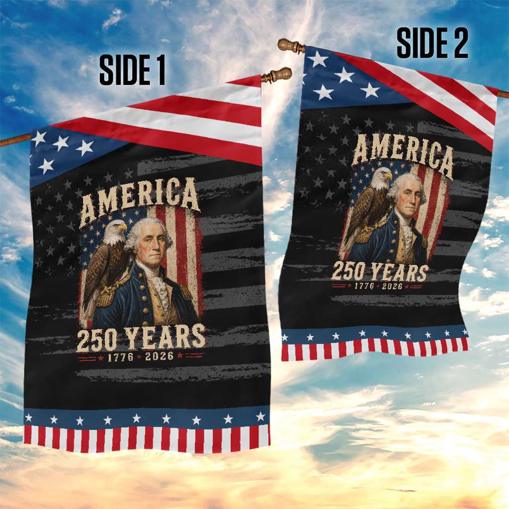 America 250 Years George Washington Patriotic Garden Flag Retro Eagle 250th Anniversary USA Flag 1776 2026