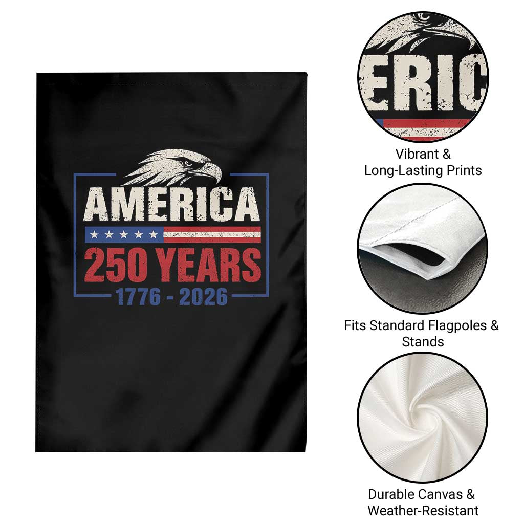250 Anniversary USA Garden Flag Retro Eagle 250 Years Of Freedom 1776 2026