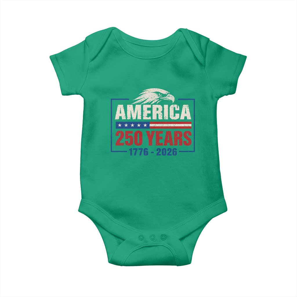 250 Anniversary USA Baby Onesie Retro Eagle 250 Years Of Freedom 1776 2026