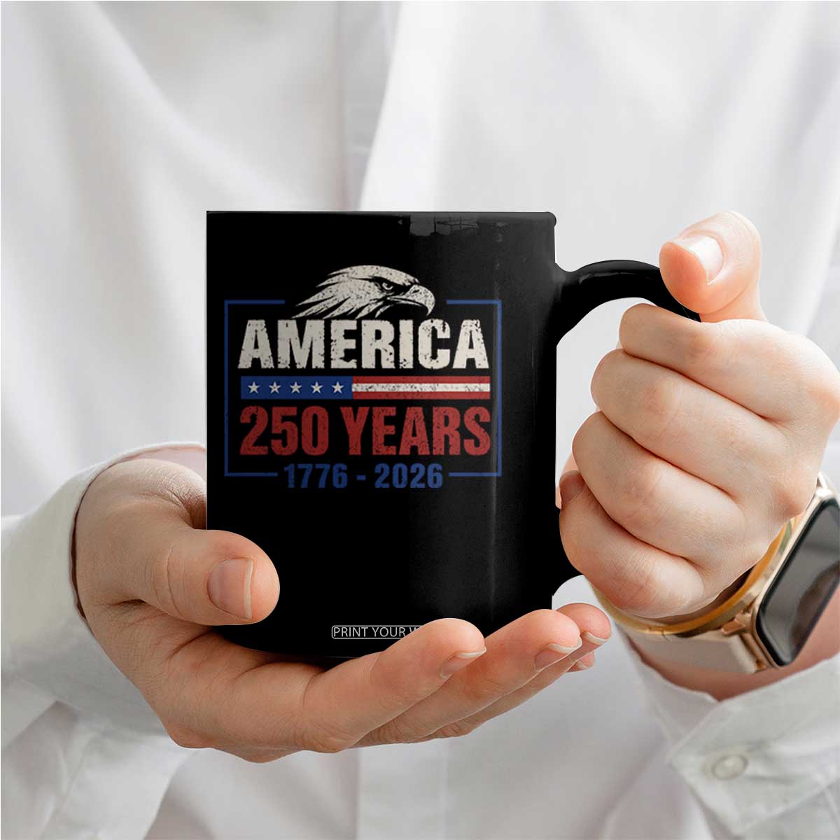 250 Anniversary USA Coffee Mug Retro Eagle 250 Years Of Freedom 1776 2026