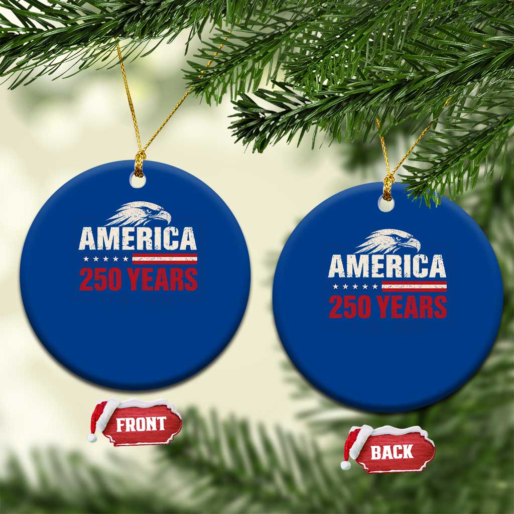 250 Anniversary USA Ceramic Ornament Retro Eagle 250 Years Of Freedom 1776 2026