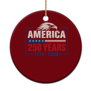 250 Anniversary USA Ceramic Ornament Retro Eagle 250 Years Of Freedom 1776 2026
