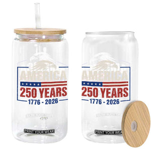 250 Anniversary USA Glass Can Retro Eagle 250 Years Of Freedom 1776 2026
