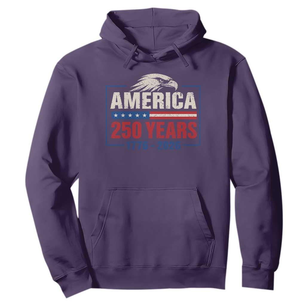 250 Anniversary USA Hoodie Retro Eagle 250 Years Of Freedom 1776 2026