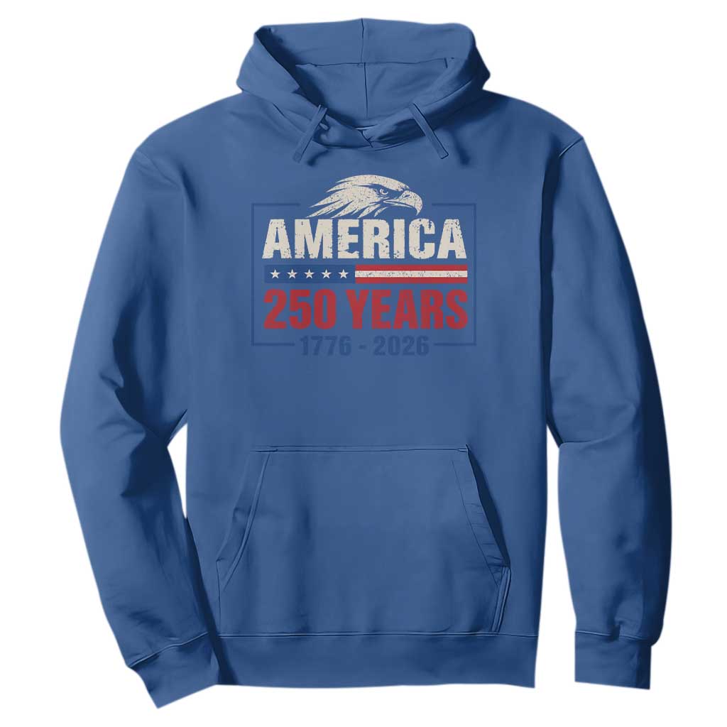 250 Anniversary USA Hoodie Retro Eagle 250 Years Of Freedom 1776 2026