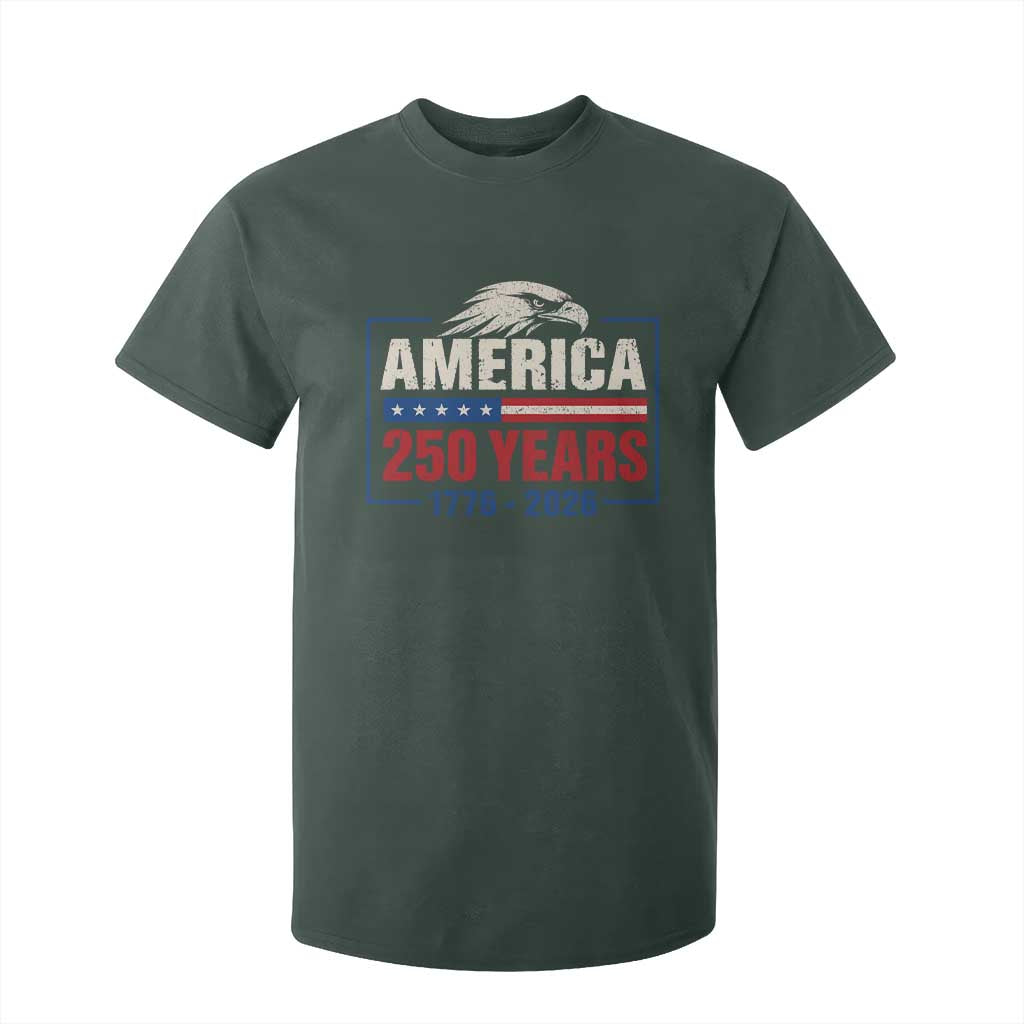 250 Anniversary USA T Shirt For Kid Retro Eagle 250 Years Of Freedom 1776 2026