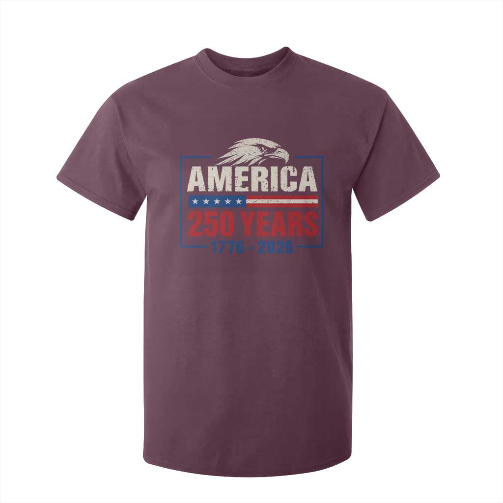 250 Anniversary USA T Shirt For Kid Retro Eagle 250 Years Of Freedom 1776 2026