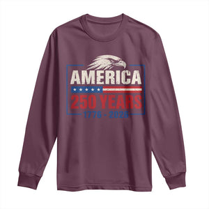 250 Anniversary USA Long Sleeve Shirt Retro Eagle 250 Years Of Freedom 1776 2026