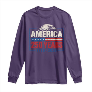 250 Anniversary USA Long Sleeve Shirt Retro Eagle 250 Years Of Freedom 1776 2026