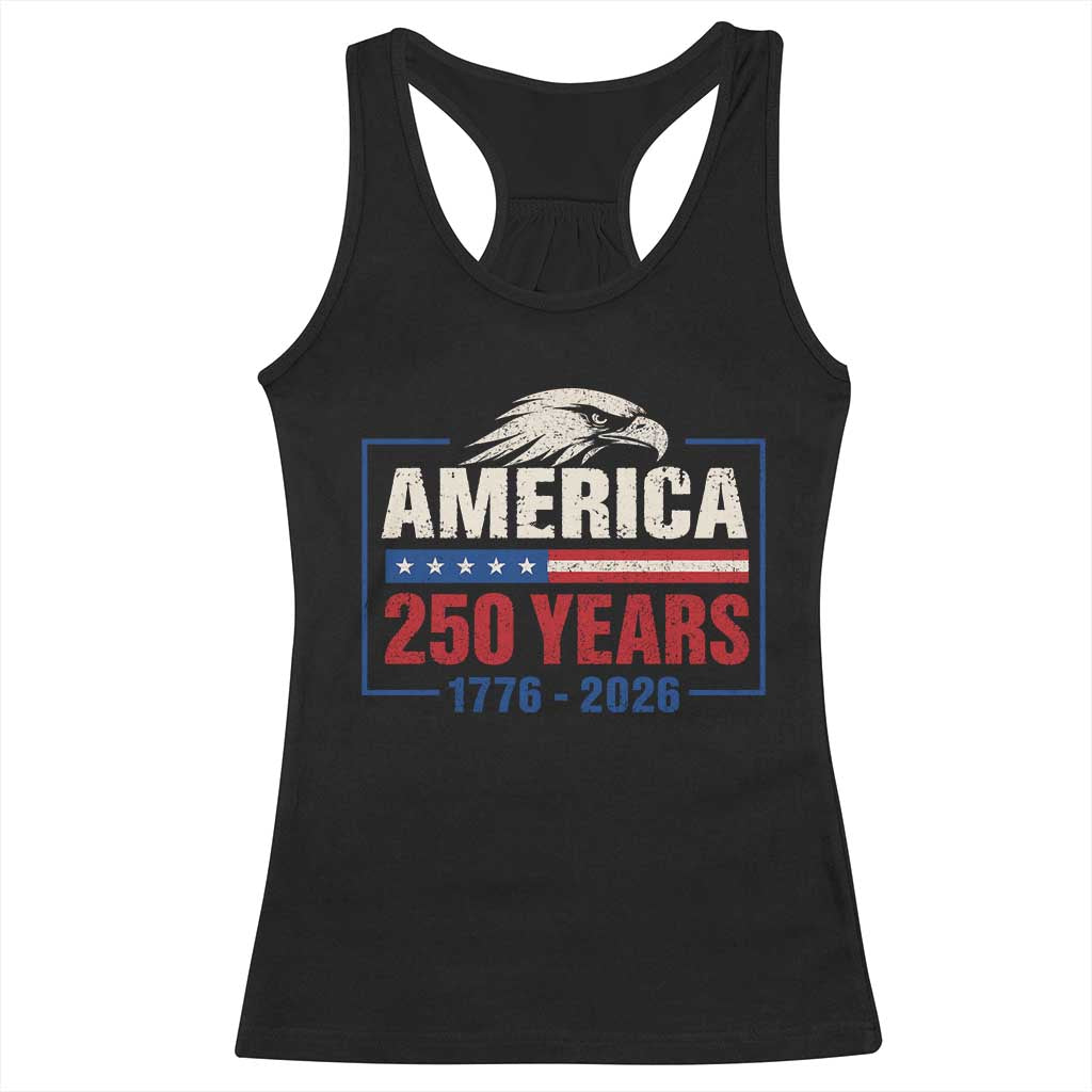 250 Anniversary USA Racerback Tank Top Retro Eagle 250 Years Of Freedom 1776 2026