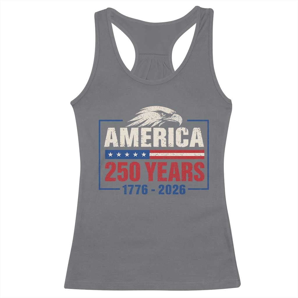 250 Anniversary USA Racerback Tank Top Retro Eagle 250 Years Of Freedom 1776 2026