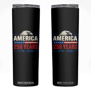 250 Anniversary USA Skinny Tumbler Retro Eagle 250 Years Of Freedom 1776 2026