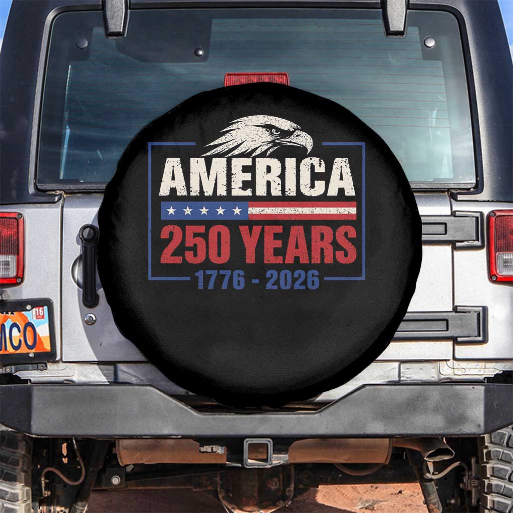 250 Anniversary USA Spare Tire Cover Retro Eagle 250 Years Of Freedom 1776 2026