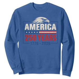 250 Anniversary USA Sweatshirt Retro Eagle 250 Years Of Freedom 1776 2026