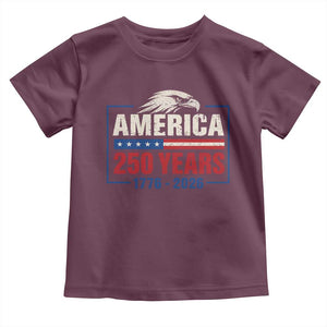 250 Anniversary USA Toddler T Shirt Retro Eagle 250 Years Of Freedom 1776 2026
