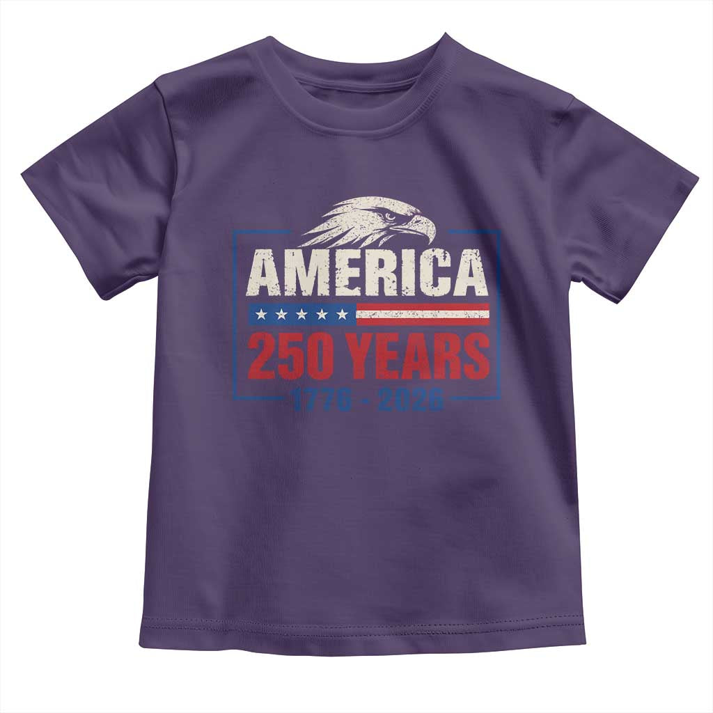 250 Anniversary USA Toddler T Shirt Retro Eagle 250 Years Of Freedom 1776 2026