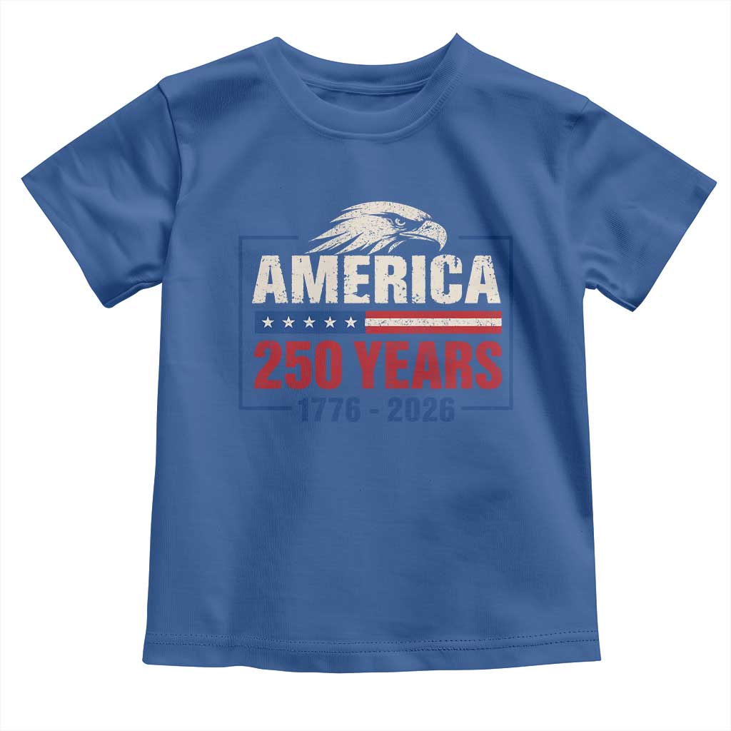 250 Anniversary USA Toddler T Shirt Retro Eagle 250 Years Of Freedom 1776 2026