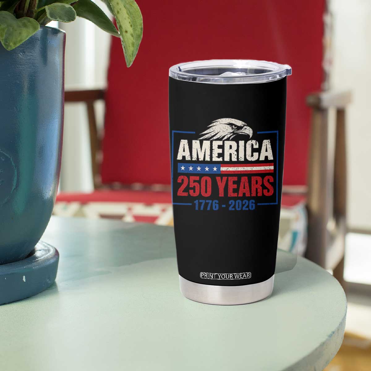 250 Anniversary USA Tumbler Cup Retro Eagle 250 Years Of Freedom 1776 2026