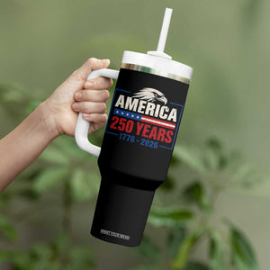 250 Anniversary USA Tumbler With Handle Retro Eagle 250 Years Of Freedom 1776 2026