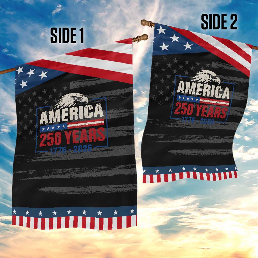 250 Anniversary USA Patriotic Garden Flag Retro Eagle 250 Years Of Freedom 1776 2026