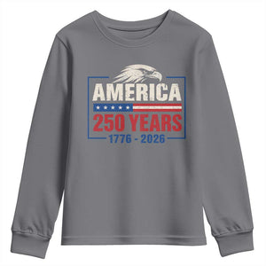 250 Anniversary USA Youth Sweatshirt Retro Eagle 250 Years Of Freedom 1776 2026