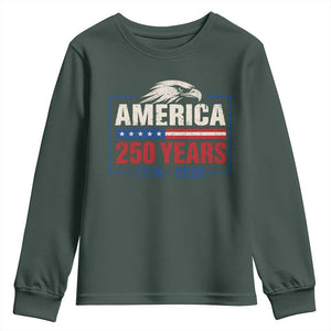 250 Anniversary USA Youth Sweatshirt Retro Eagle 250 Years Of Freedom 1776 2026