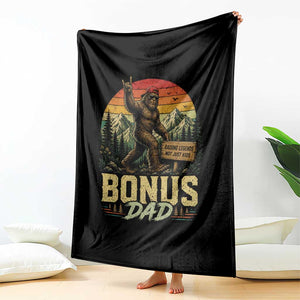 Bigfoot Bonus Dad Throw Blanket Retro Stepdad Fathers Day Gifts TS10 Print Your Wear