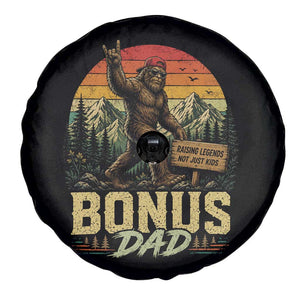 Bigfoot Bonus Dad Spare Tire Cover Retro Stepdad Fathers Day Gifts TS10 Print Your Wear