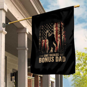 One Badass Bonus Dad Garden Flag Vintage Bigfoot Stepdad American Flag TS10 Print Your Wear
