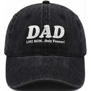 Funny Dad Washed Cotton Baseball Cap Like Mom Only Funner Fathers Day