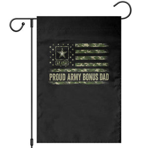 Proud Army Bonus Dad Garden Flag Vintage Stepdad Birthday Step Dad Camo US Flag TS10 Black Print Your Wear