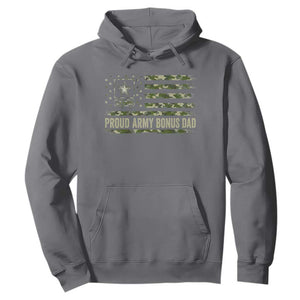 Proud Army Bonus Dad Hoodie Vintage Stepdad Birthday Step Dad Camo US Flag TS10 Charcoal Print Your Wear