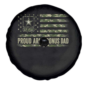 Proud Army Bonus Dad Spare Tire Cover Vintage Stepdad Birthday Step Dad Camo US Flag TS10 Print Your Wear