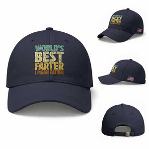 Retro World's Best Farter I Mean Father Baseball Cap Gag Gift Birthday Husband Dad Fathers Day